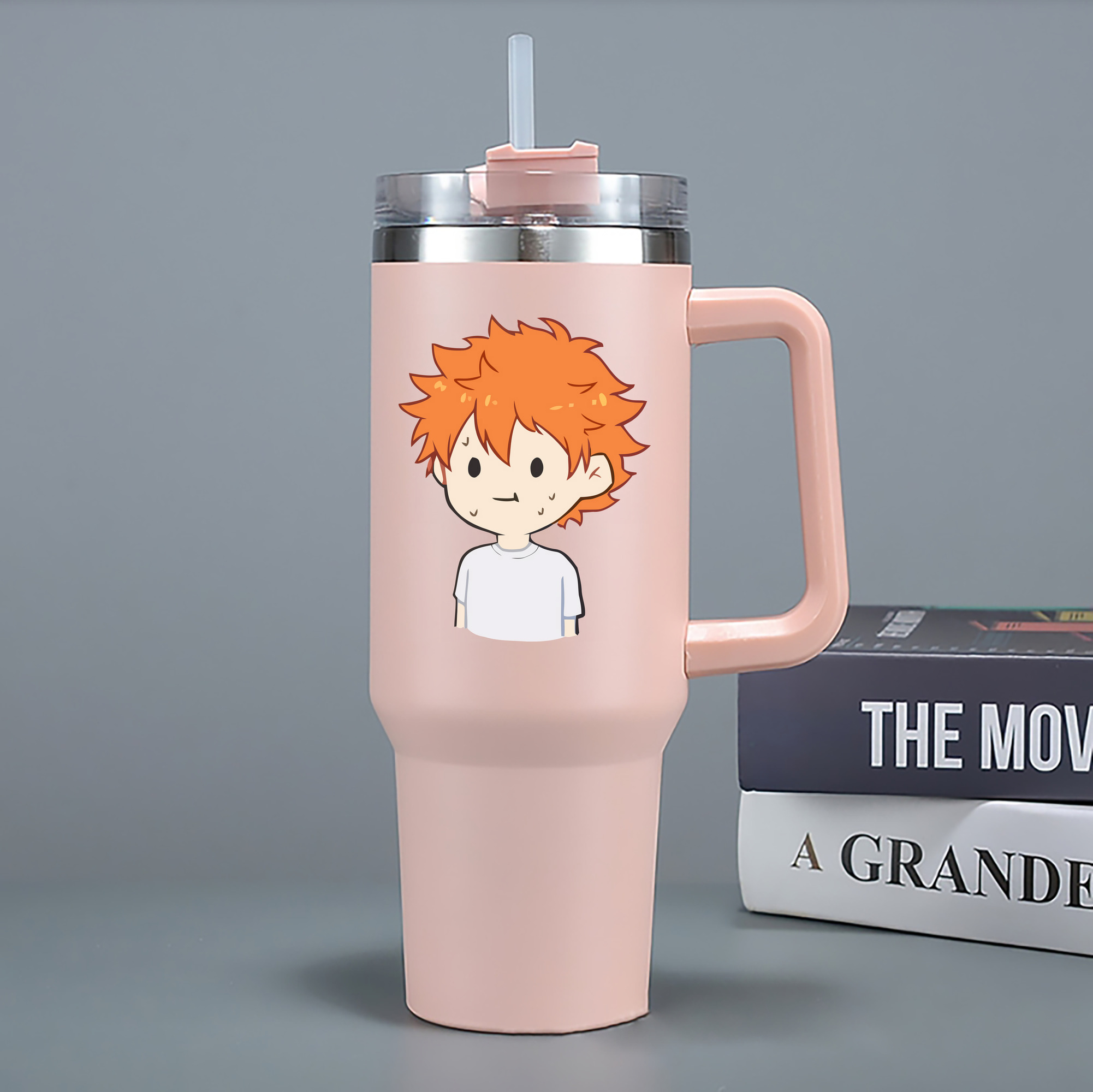 （画像用） ハイキュー!! Haikyu!! 1200mL車用タンブラー - クリスタルステッカー（プラスチックストロー付き）